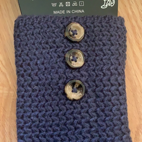 KNIT LEG WARMERS/BOOT CUFFS-BLUE - Picture 2 of 5